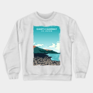 Giant's Causeway Northern Ireland Travel Poster Crewneck Sweatshirt